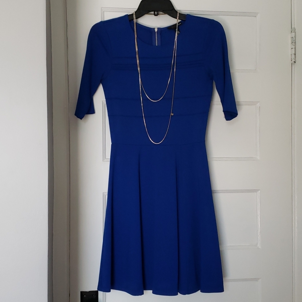Flattering blue dress